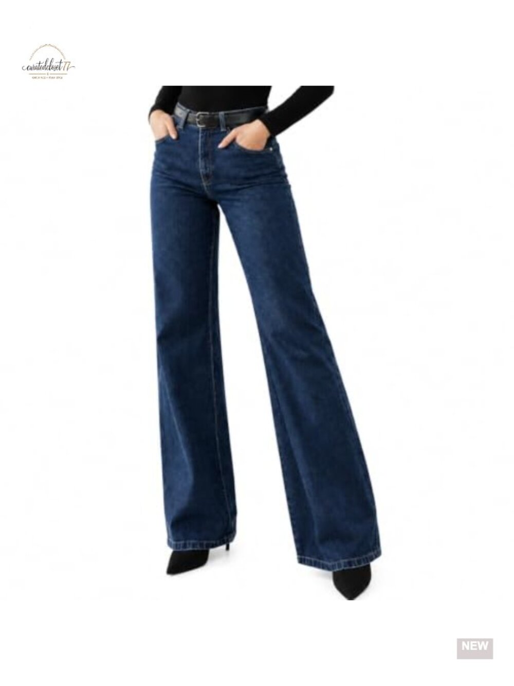 High Waisted Stretchy Straight Leg Jeans Slim Fit Pants